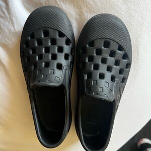 Black vans water Slip-On Shoes with Cut-Out Design NWOT
